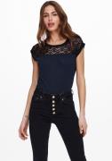 Only Kanten shirt ONLNICOLE – Kantdetails voor elegante verschijning i...
