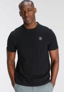 DELMAO Shirt met ronde hals Korte mouw, regular fit, basic, van 100% k...