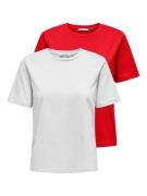 Only Shirt met korte mouwen ONLONLY – Duopack t-shirts voor dagelijks ...