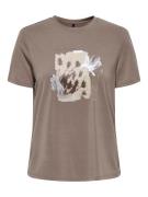 Only Shirt met korte mouwen ONLFREE LIFE REG S/S LEAF TOP BOX JRS