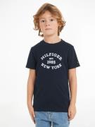 Tommy Hilfiger Shirt met ronde hals MONOTYPE FLOCK REGULAR TEE SS met ...