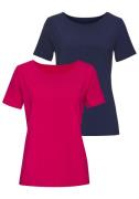 Lascana T-shirt Met ronde hals van elastische katoen-modal kwaliteit (...