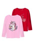 Name It Shirt met korte mouwen NMFKALESJA 2P LS TOP PB (set, 2-delig)