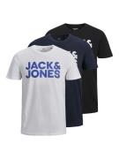 Jack & Jones Shirt met ronde hals JJECORP LOGO TEE SS O-NECK 3PK MP NO...
