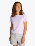 Tommy Hilfiger Shirt met ronde hals SLUB REG C-NK SS met vlamgaren str...