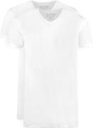 Slater 2-pack T-shirt V-neck Wit