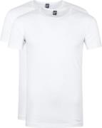 Alan Red Ottawa T-shirt Stretch Wit (2Pack)