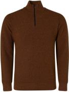 No Excess Half Zip Trui Bruin