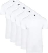 Alan Red Vermont T-Shirt V-Hals Wit 5 pack