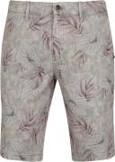 No Excess Short Garment Dyed Print Grijs