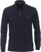 Casa Moda Polo LS Navy Blauw