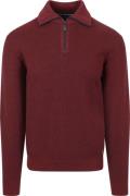 Casa Moda Halfzip Trui Bordeaux