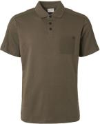 No Excess Polo Jacquard Army Groen