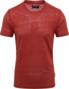 Marc O'Polo T-Shirt Linnen Rood