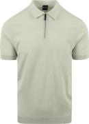 Suitable Half Zip Polo Lichtgroen