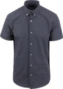 Suitable Short Sleeve Overhemd Print Navy