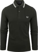 Fred Perry Longsleeve Polo Donkergroen T50