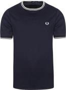 Fred Perry M1588 Twin Tipped T-shirt Donkerblauw