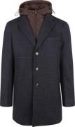 Suitable Hood Coat Navy Bruin