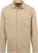 Marc O'Polo Overhemd Twill Flanel Beige