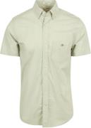 Gant Overhemd Short Sleeve Lichtgroen