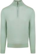 Suitable Merino Half Zip Trui Groen