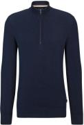 BOSS Ebrando-P Half Zip Trui Navy