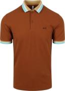 Sun68 Poloshirt Multistripes Bruin