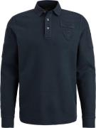 PME Legend Long Sleeve Poloshirt Structuur Navy