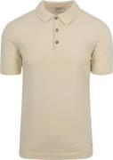 No Excess Knitted Poloshirt Structuur Ecru