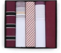 Suitable Zakdoeken 5-Pack Dessin Bordeaux -