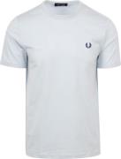 Fred Perry Ringer T-Shirt Lichtblauw