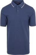 Suitable Respect Polo Tip Ferry Denim Blauw