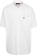 Lyle and Scott Short Sleeves Overhemd Plussize Poplin Wit