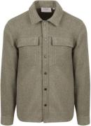 Suitable Overshirt Wool Blend Olijfgroen