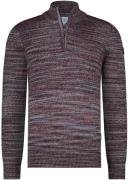 State Of Art Half Zip Trui Melange Bordeaux