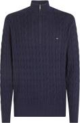 Tommy Hilfiger Half Zip Pullover Cable Navy