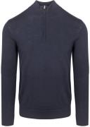 Profuomo Half Zip Pullover Merinowol Navy