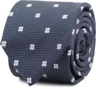 Suitable Stropdas Zijde Bloem Navy -