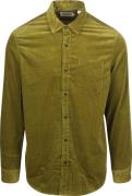 Scotch and Soda Solid Corduroy Overhemd Groen