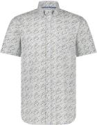 State Of Art Short Sleeve Overhemd Print Blauw