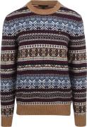 Tommy Hilfiger Fairisle Trui Print Camel