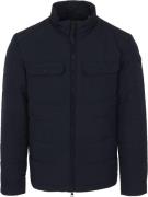 Gant Jas Quilted Windcheater Donkerblauw