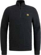 PME Legend Half Zip Trui Mouliné Zwart