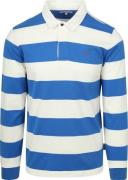 McGregor Rugbyshirt Streep Wit Blauw