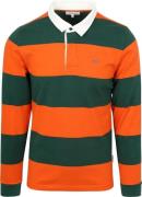 McGregor Rugbyshirt Streep Oranje Groen