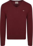 Gant Pullover V-Hals Woolblend Bordeaux