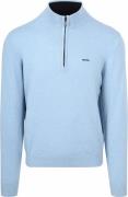 NZA Half Zip Trui Christopher Melange Lichtblauw