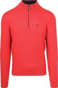 NZA Half Zip Trui Christopher Melange Rood