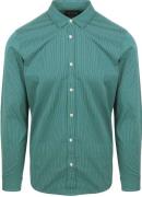 Scotch and Soda Overhemd Essential Poplin Stripe Groen